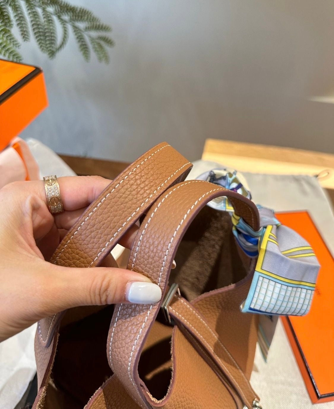 Timeless Leather Bucket Tote