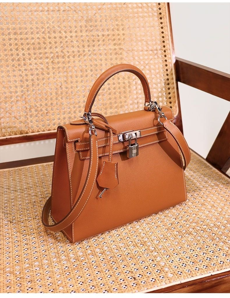 Grace Leather Top-Handle Bag