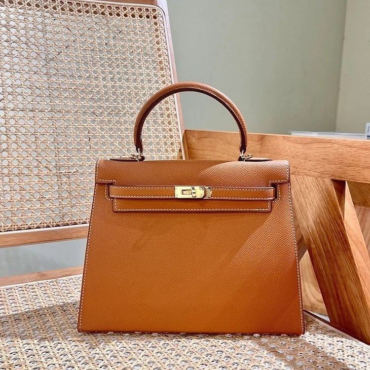 Grace Leather Top-Handle Bag